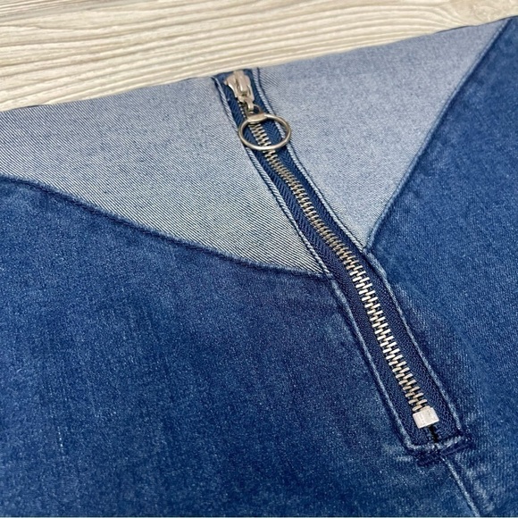 FOREVER 21 PLUS SIZES DENIM Mini Skirt Stretchy Size 2X Y2K Style - Picture 3 of 9